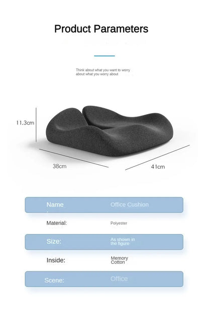 Memory Foam Seat Cushion - Orthopedic Coccyx Comfort Pad for Office & Car - ZOOMNSTORE