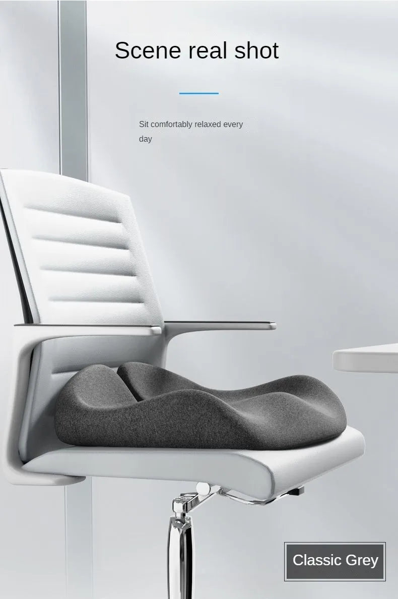 Memory Foam Seat Cushion - Orthopedic Coccyx Comfort Pad for Office & Car - ZOOMNSTORE