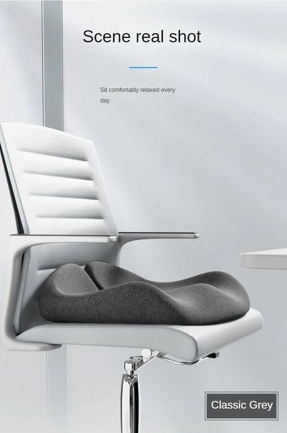 Memory Foam Seat Cushion - Orthopedic Coccyx Comfort Pad for Office & Car - ZOOMNSTORE