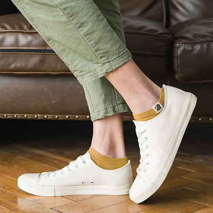 Men Ankle Socks 10 Pairs | Large Size Thin Low Cut Cotton Spandex Summer Breathable Casual Wear - ZOOMNSTORE