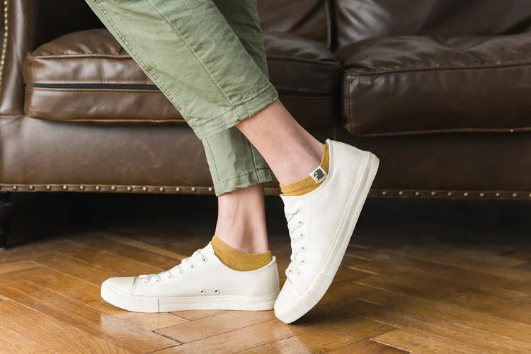 Men Ankle Socks 10 Pairs | Large Size Thin Low Cut Cotton Spandex Summer Breathable Casual Wear - ZOOMNSTORE