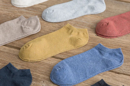 Men Ankle Socks 10 Pairs | Large Size Thin Low Cut Cotton Spandex Summer Breathable Casual Wear - ZOOMNSTORE