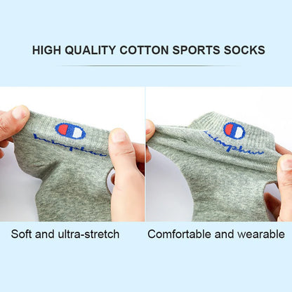 Mens Ankle Socks - Cotton Athletic Socks Breathable Black  White Classic Fashion 51020 Pairs - ZOOMNSTORE