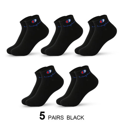 Mens Ankle Socks - Cotton Athletic Socks Breathable Black  White Classic Fashion 51020 Pairs - ZOOMNSTORE