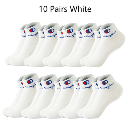 Mens Ankle Socks - Cotton Athletic Socks Breathable Black  White Classic Fashion 51020 Pairs - ZOOMNSTORE