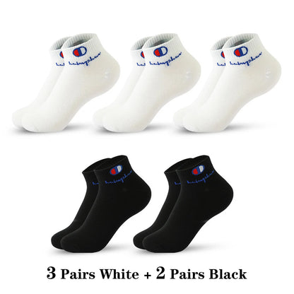 Mens Ankle Socks - Cotton Athletic Socks Breathable Black  White Classic Fashion 51020 Pairs - ZOOMNSTORE