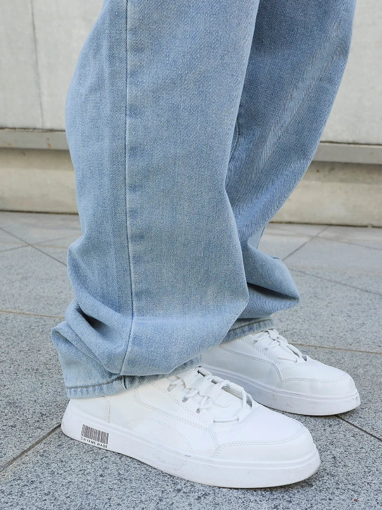 Men Baggy Jeans - Oversize Straight Loose Fit Denim Pants | Casual Streetwear Fashion - ZOOMNSTORE