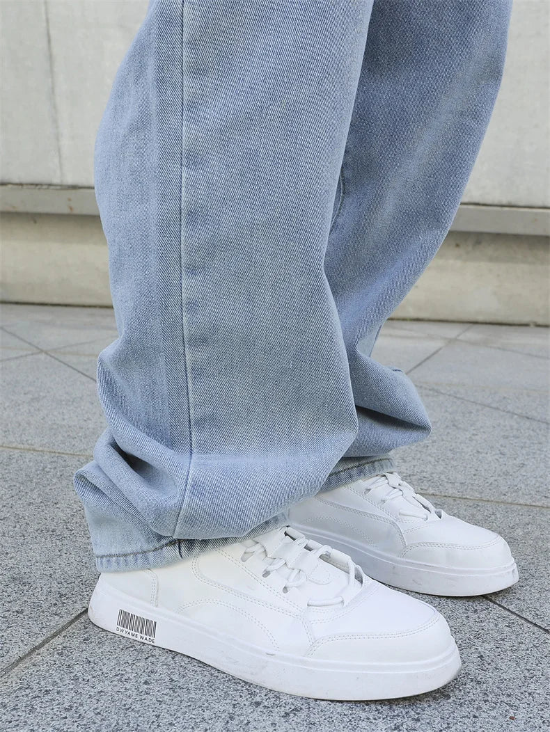 Men Baggy Jeans - Oversize Straight Loose Fit Denim Pants | Casual Streetwear Fashion - ZOOMNSTORE