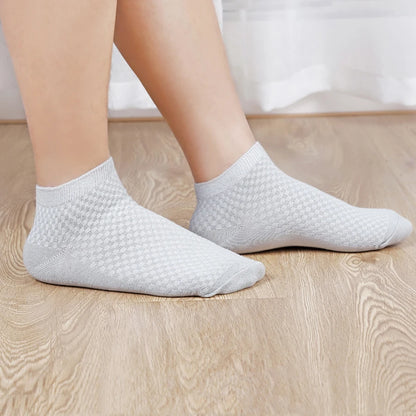 Bamboo Fiber Ankle Socks - 5 Pairs High Quality Breathable Mens Socks - ZOOMNSTORE