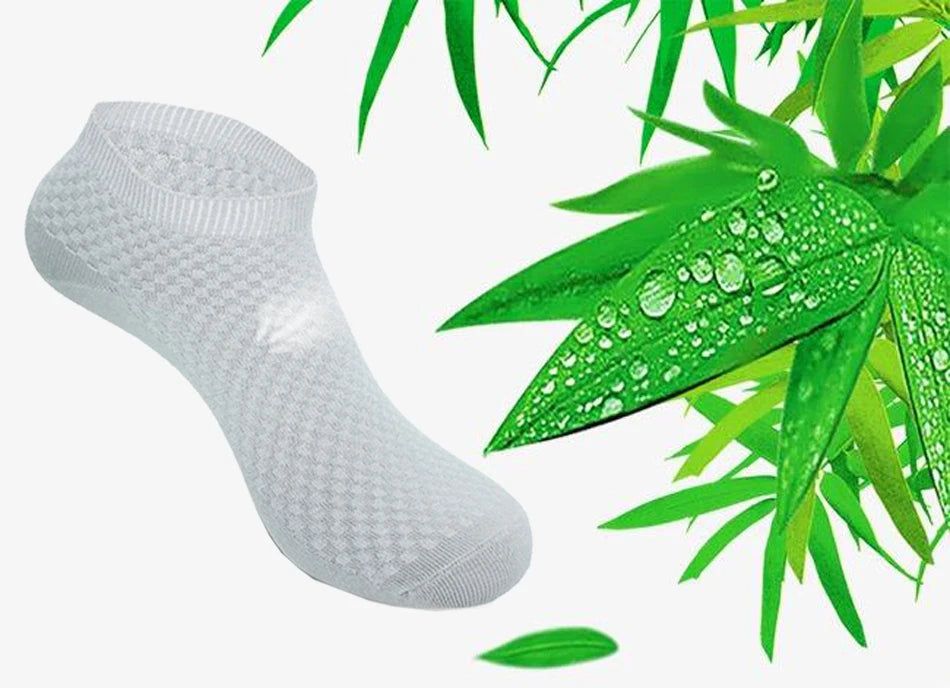 Bamboo Fiber Ankle Socks - 5 Pairs High Quality Breathable Mens Socks - ZOOMNSTORE