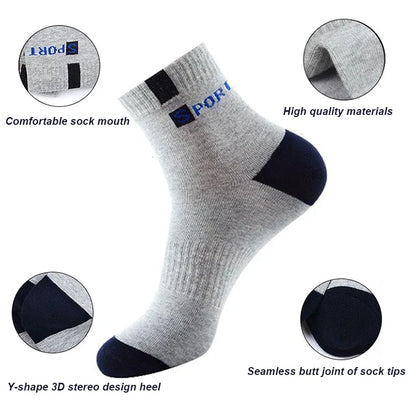 Mens Bamboo Fiber Socks - Breathable Deodorant Sports  Business Socks Size 37-43 - 510 Pairs for AutumnWinter - ZOOMNSTORE