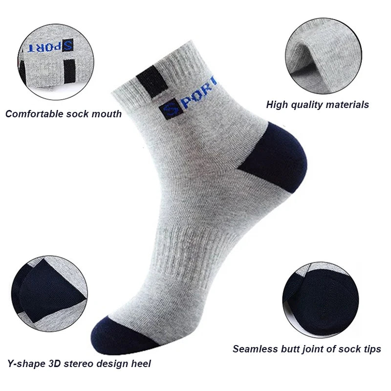 Mens Bamboo Fiber Socks - Breathable Deodorant Sports  Business Socks Size 37-43 - 510 Pairs for AutumnWinter - ZOOMNSTORE