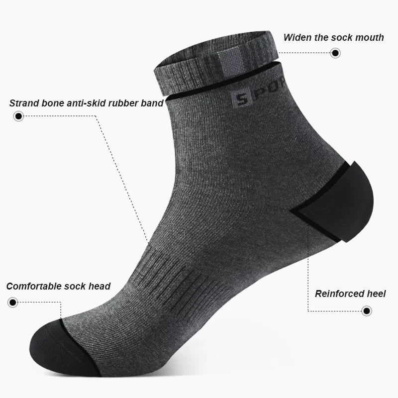 Mens Bamboo Fiber Socks - Breathable Deodorant Sports  Business Socks Size 37-43 - 510 Pairs for AutumnWinter - ZOOMNSTORE