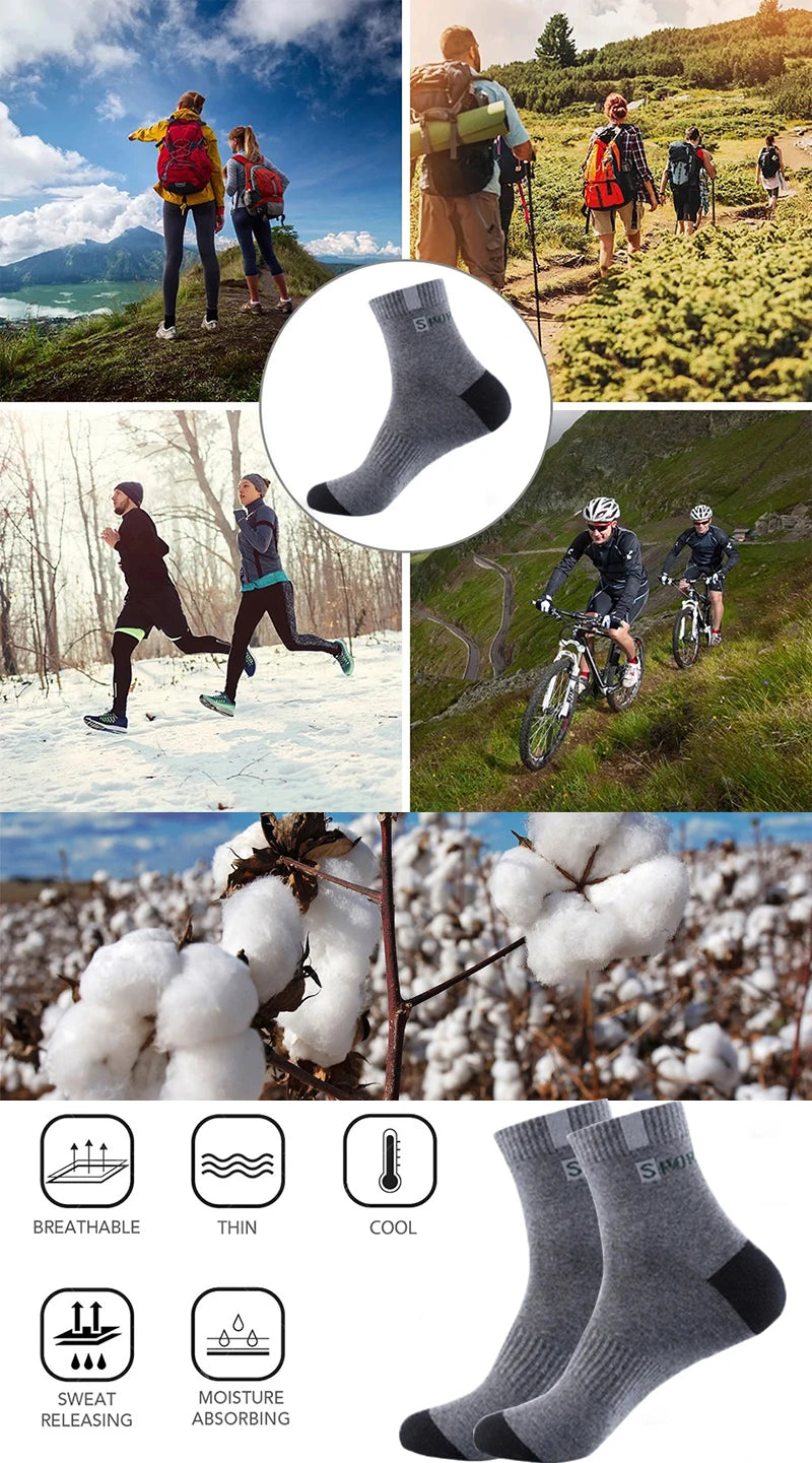 Mens Bamboo Fiber Socks - Breathable Deodorant Sports  Business Socks Size 37-43 - 510 Pairs for AutumnWinter - ZOOMNSTORE