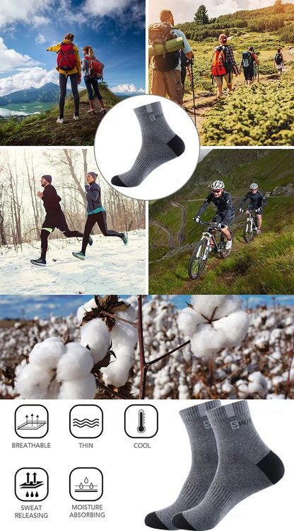 Mens Bamboo Fiber Socks - Breathable Deodorant Sports  Business Socks Size 37-43 - 510 Pairs for AutumnWinter - ZOOMNSTORE