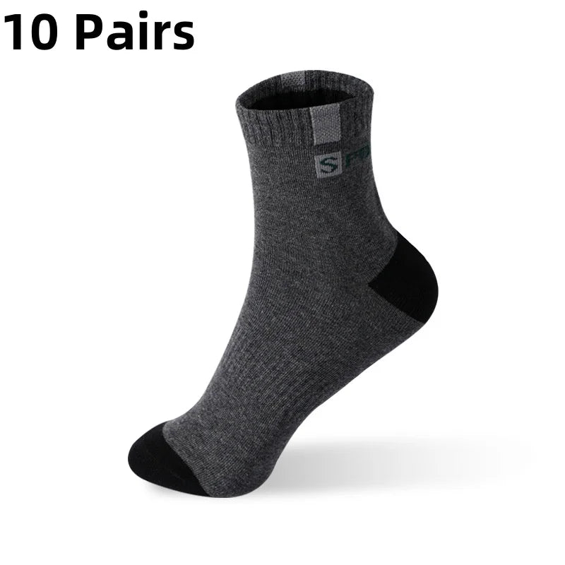 Mens Bamboo Fiber Socks - Breathable Deodorant Sports  Business Socks Size 37-43 - 510 Pairs for AutumnWinter - ZOOMNSTORE