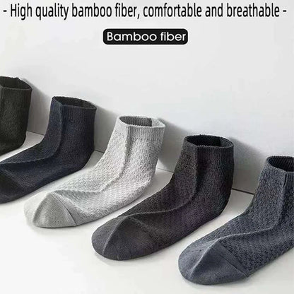 Mens Bamboo Fiber Ankle Socks - Breathable Short Socks for All Seasons 510 Pairs - ZOOMNSTORE