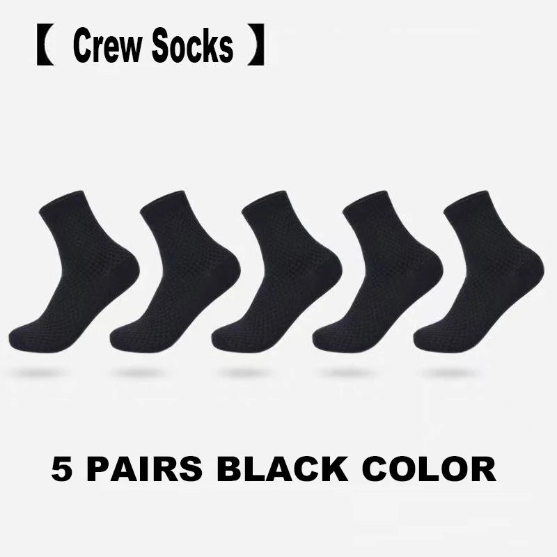 Mens Bamboo Fiber Ankle Socks - Breathable Short Socks for All Seasons 510 Pairs - ZOOMNSTORE