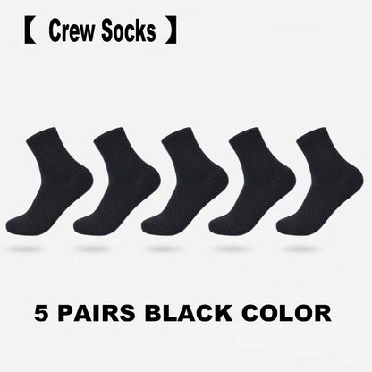 Mens Bamboo Fiber Ankle Socks - Breathable Short Socks for All Seasons 510 Pairs - ZOOMNSTORE
