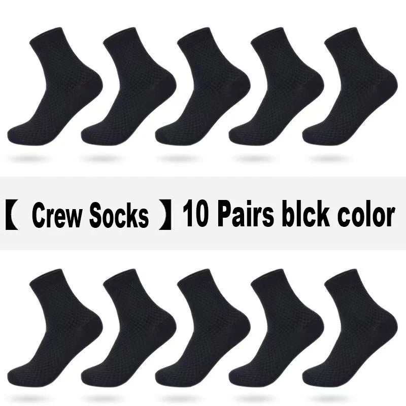 Mens Bamboo Fiber Ankle Socks - Breathable Short Socks for All Seasons 510 Pairs - ZOOMNSTORE