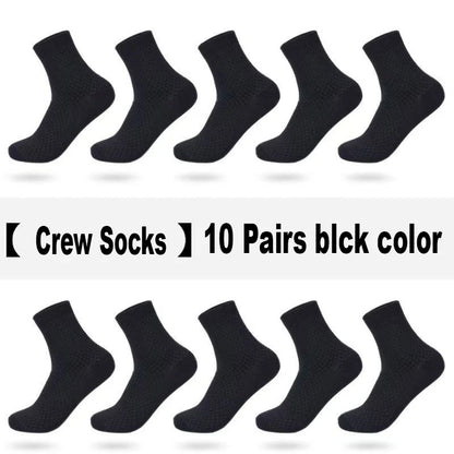 Mens Bamboo Fiber Ankle Socks - Breathable Short Socks for All Seasons 510 Pairs - ZOOMNSTORE