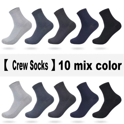 Mens Bamboo Fiber Ankle Socks - Breathable Short Socks for All Seasons 510 Pairs - ZOOMNSTORE