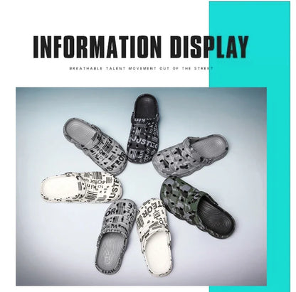 Men Beach Sandals - Lightweight EVA Fishing Sandals, Casual Slip-On Outdoor Sports Slippers - ZOOMNSTORE