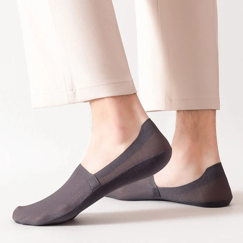 Mens Invisible Boat Socks - Thin Breathable Casual Summer Socks - ZOOMNSTORE