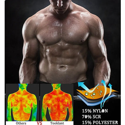 Men Body Shaper Vest – Waist Trainer Shirt | Slimming Compression Undershirt Sauna Sweat Vest - ZOOMNSTORE