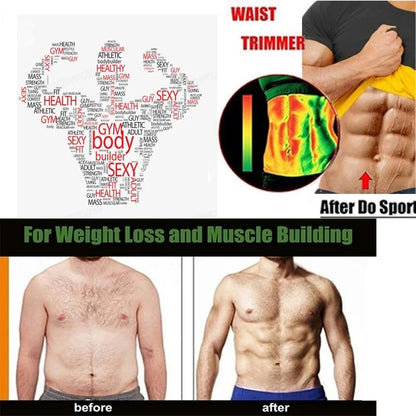 Men Body Shaper Vest – Waist Trainer Shirt | Slimming Compression Undershirt Sauna Sweat Vest - ZOOMNSTORE