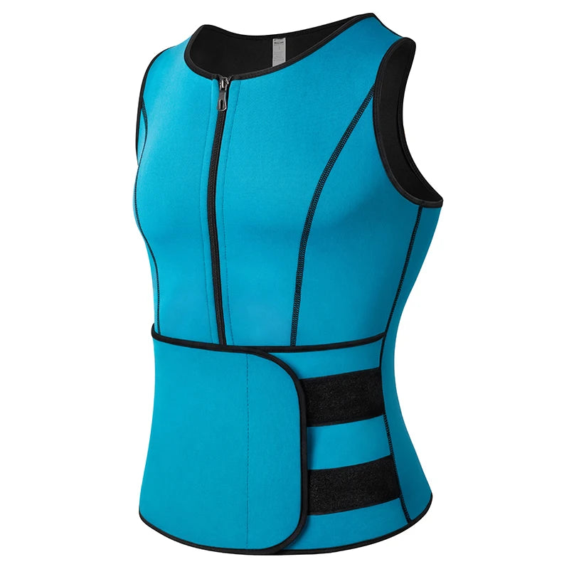 Men Body Shaper Vest – Waist Trainer Shirt | Slimming Compression Undershirt Sauna Sweat Vest - ZOOMNSTORE