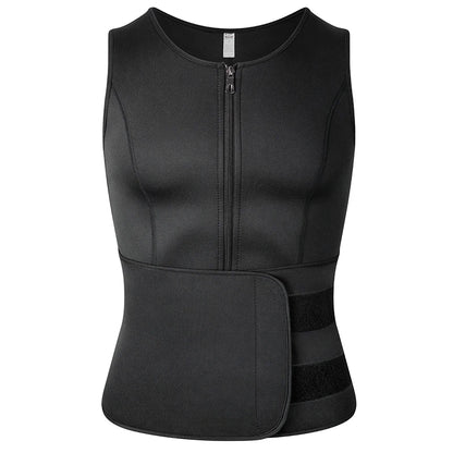 Men Body Shaper Vest – Waist Trainer Shirt | Slimming Compression Undershirt Sauna Sweat Vest - ZOOMNSTORE