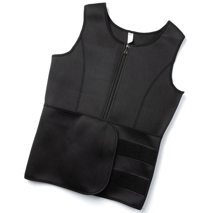 Men Body Shaper Vest – Waist Trainer Shirt | Slimming Compression Undershirt Sauna Sweat Vest - ZOOMNSTORE