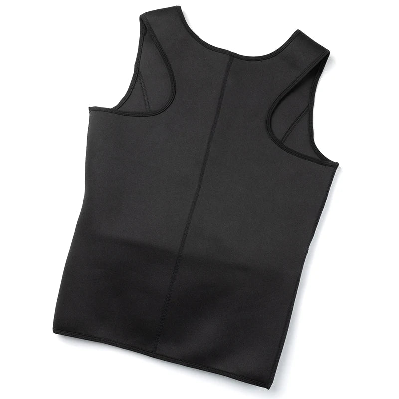 Men Body Shaper Vest – Waist Trainer Shirt | Slimming Compression Undershirt Sauna Sweat Vest - ZOOMNSTORE