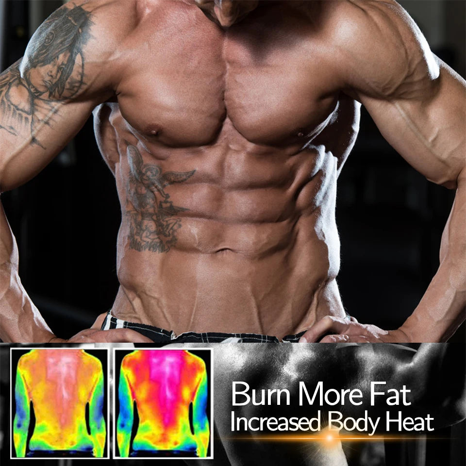 Men Body Shaper Waist Trainer Vest – Sauna Sweat Slimming Underwear Shirt - ZOOMNSTORE