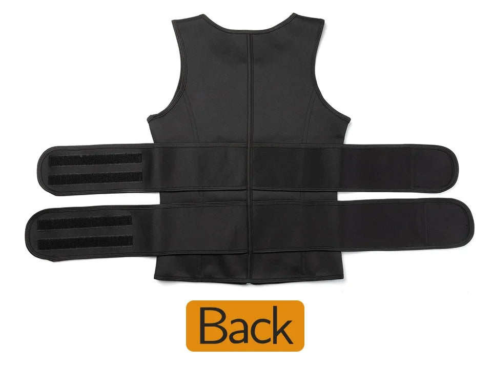Men Body Shaper Waist Trainer Vest – Sauna Sweat Slimming Underwear Shirt - ZOOMNSTORE