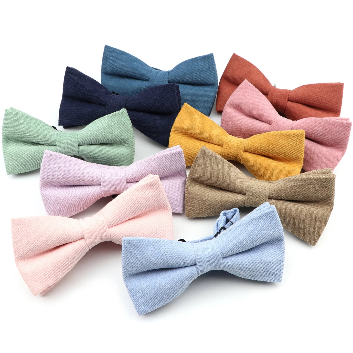 Solid Color Suede Bow Tie - Classic Men  Kids Bowknot for Weddings - ZOOMNSTORE