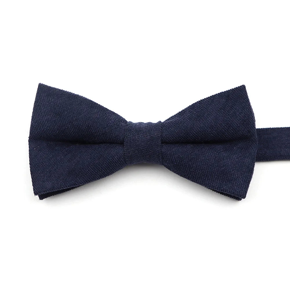 Solid Color Suede Bow Tie - Classic Men  Kids Bowknot for Weddings - ZOOMNSTORE