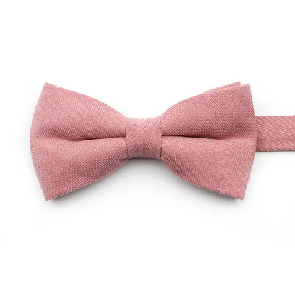 Solid Color Suede Bow Tie - Classic Men  Kids Bowknot for Weddings - ZOOMNSTORE