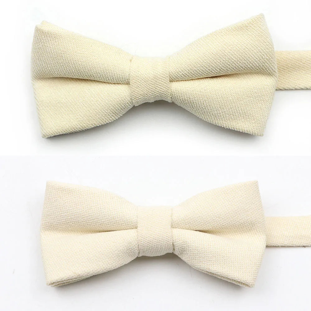 Solid Color Suede Bow Tie - Classic Men  Kids Bowknot for Weddings - ZOOMNSTORE