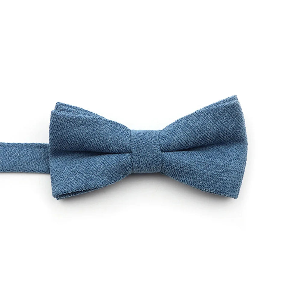 Solid Color Suede Bow Tie - Classic Men  Kids Bowknot for Weddings - ZOOMNSTORE