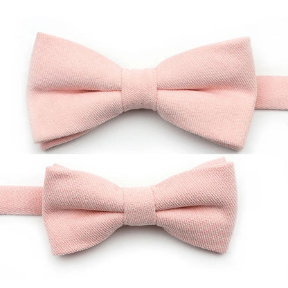 Solid Color Suede Bow Tie - Classic Men  Kids Bowknot for Weddings - ZOOMNSTORE