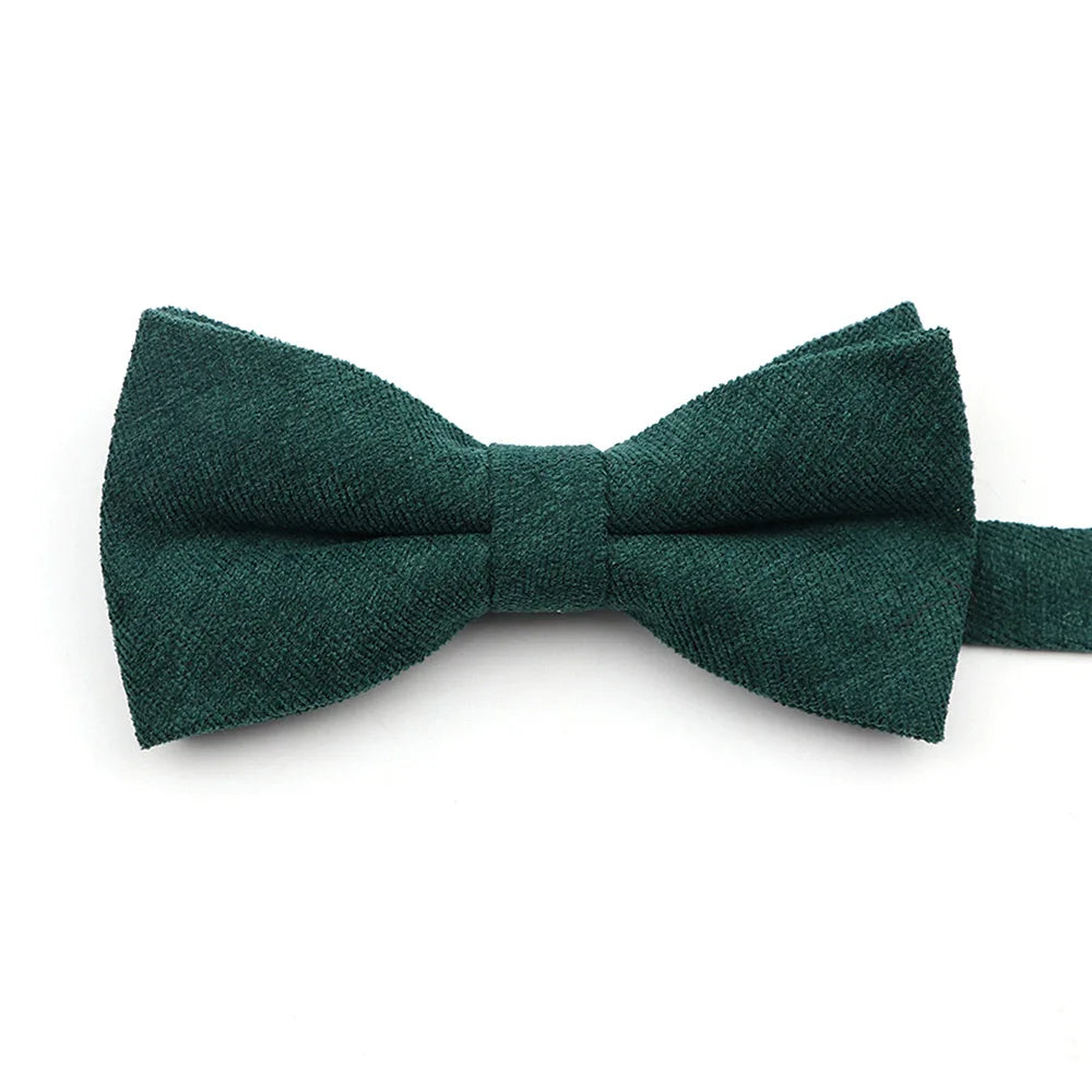 Solid Color Suede Bow Tie - Classic Men  Kids Bowknot for Weddings - ZOOMNSTORE
