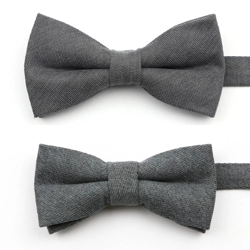 Solid Color Suede Bow Tie - Classic Men  Kids Bowknot for Weddings - ZOOMNSTORE