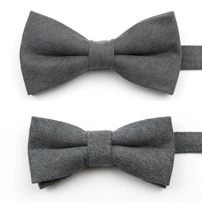 Solid Color Suede Bow Tie - Classic Men  Kids Bowknot for Weddings - ZOOMNSTORE