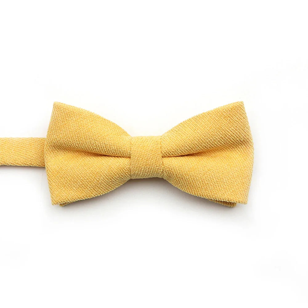 Solid Color Suede Bow Tie - Classic Men  Kids Bowknot for Weddings - ZOOMNSTORE