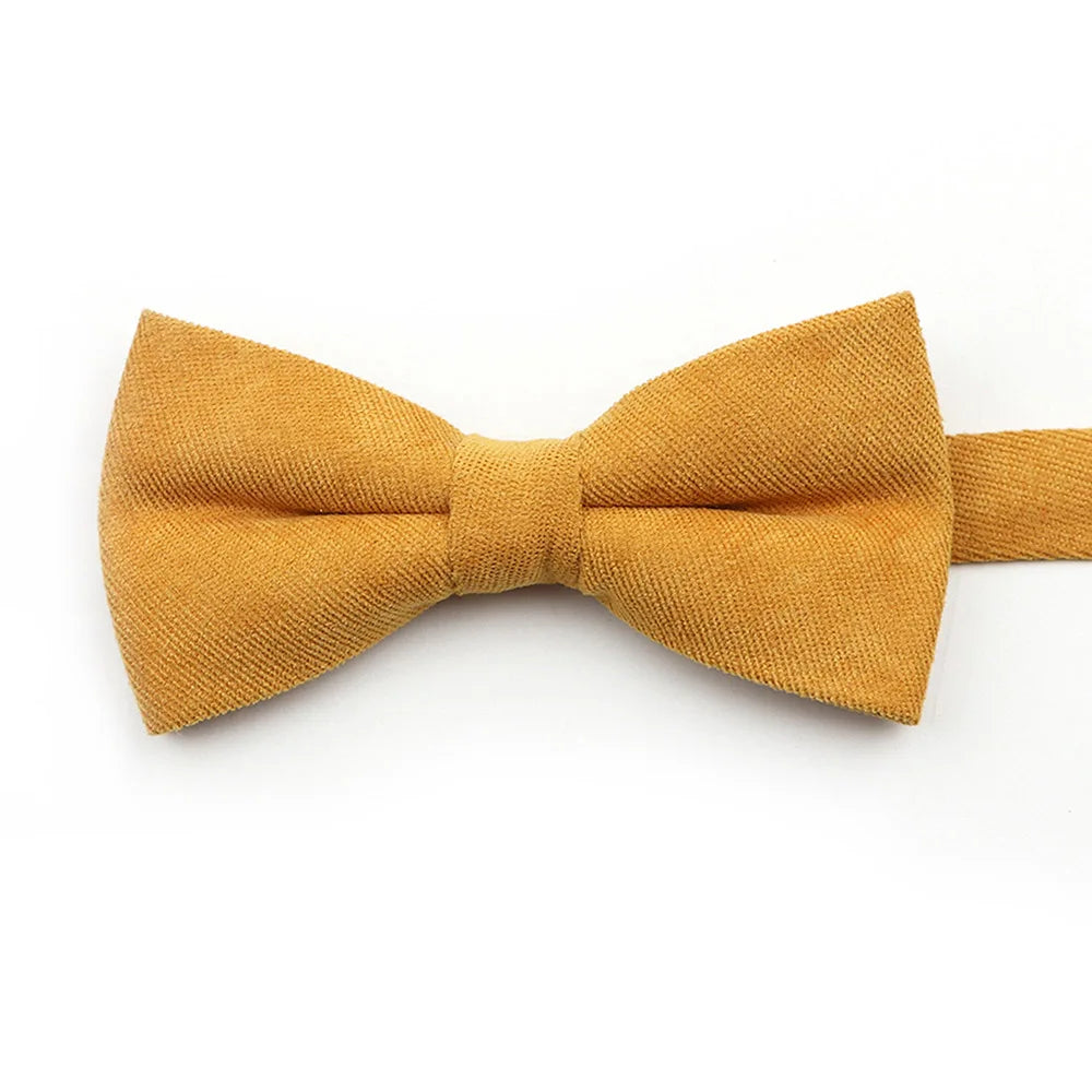 Solid Color Suede Bow Tie - Classic Men  Kids Bowknot for Weddings - ZOOMNSTORE