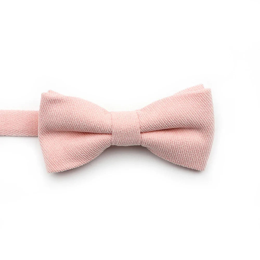 Solid Color Suede Bow Tie - Classic Men  Kids Bowknot for Weddings - ZOOMNSTORE