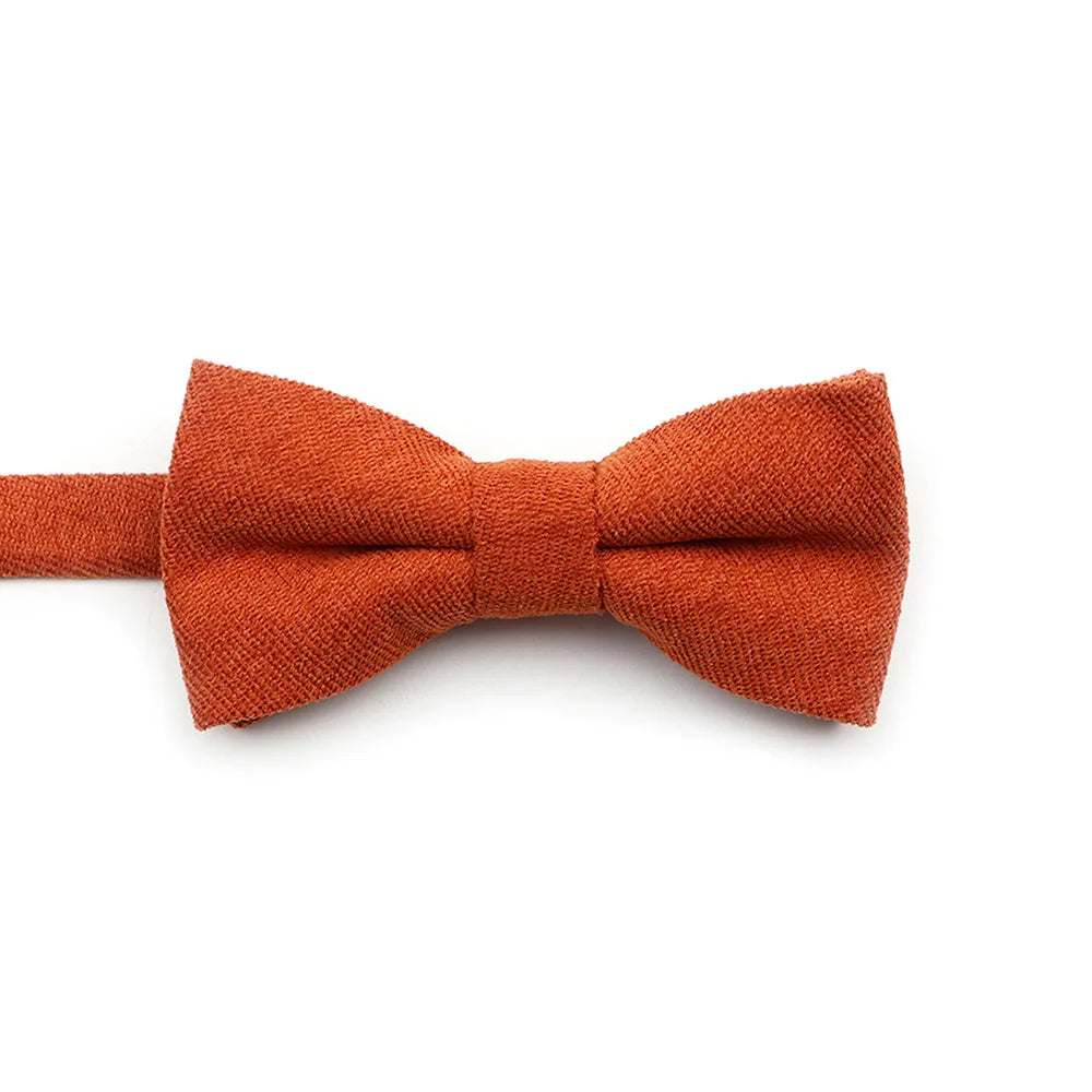 Solid Color Suede Bow Tie - Classic Men  Kids Bowknot for Weddings - ZOOMNSTORE