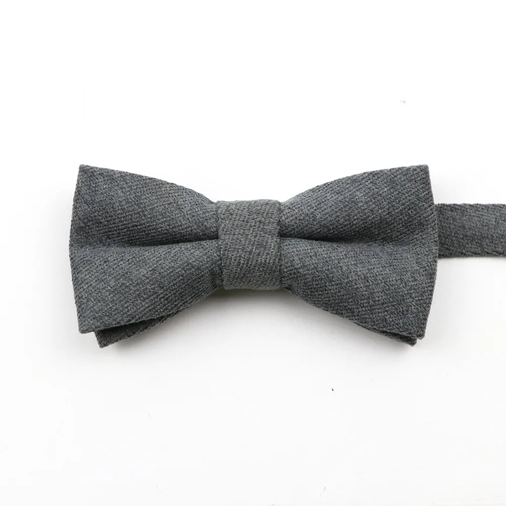 Solid Color Suede Bow Tie - Classic Men  Kids Bowknot for Weddings - ZOOMNSTORE